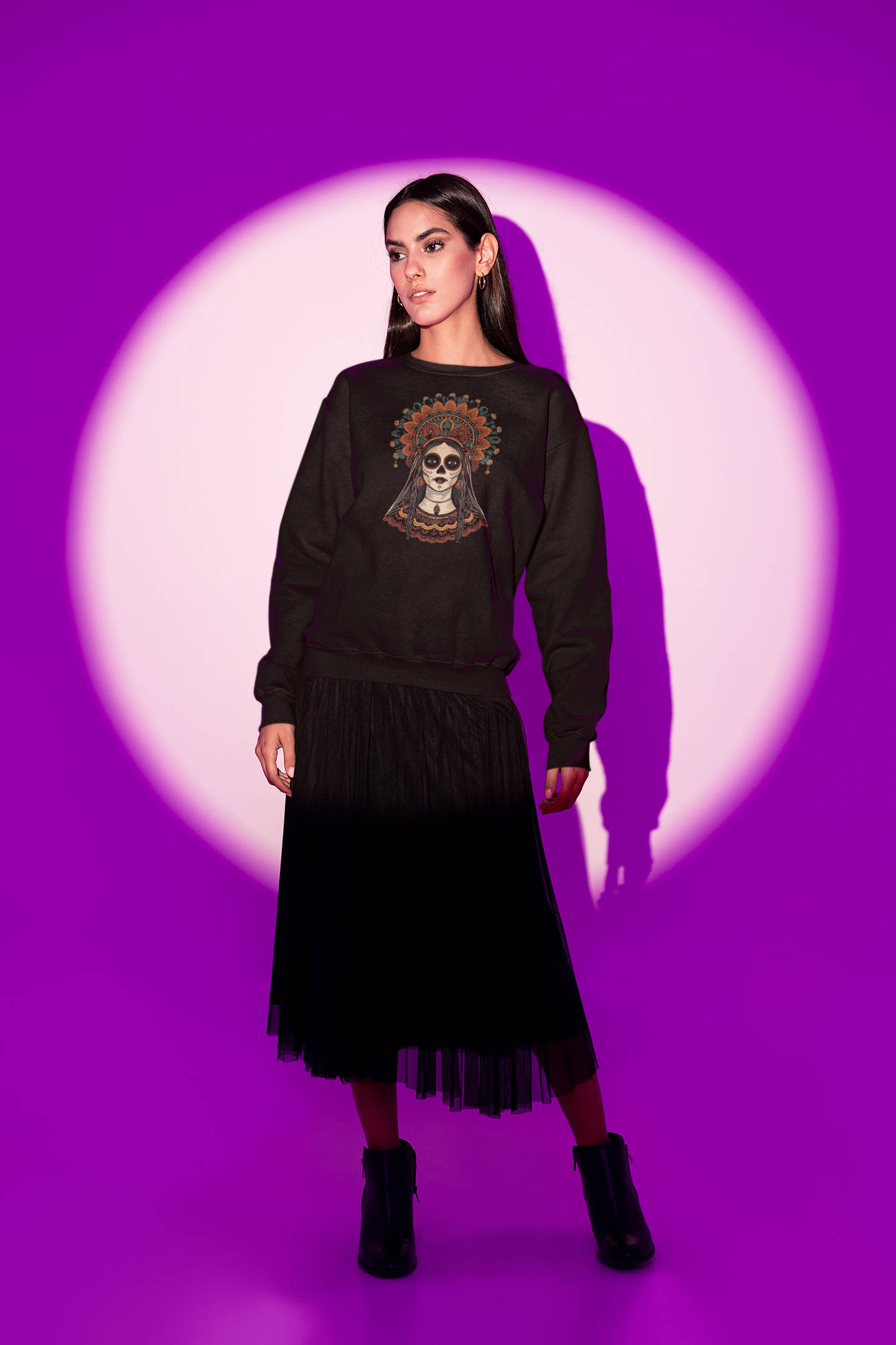 👑 Sudadera unisex. Catrina Solar –  Día de Muertos